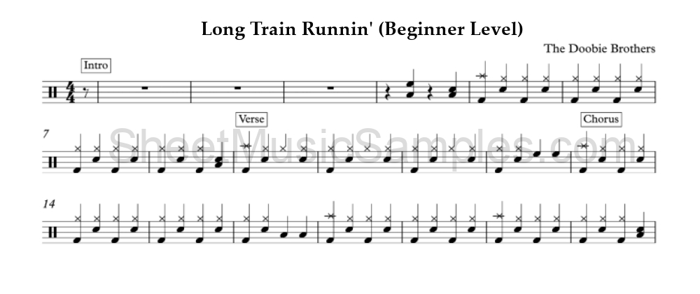 Long Train Runnin' (Beginner Level)