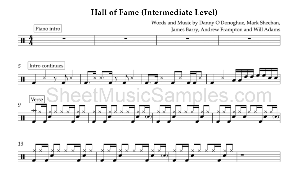 Hall of Fame (Intermediate Level)