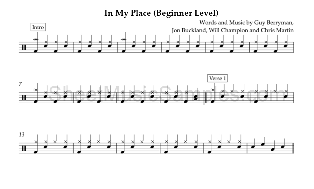 In My Place (Beginner Level)