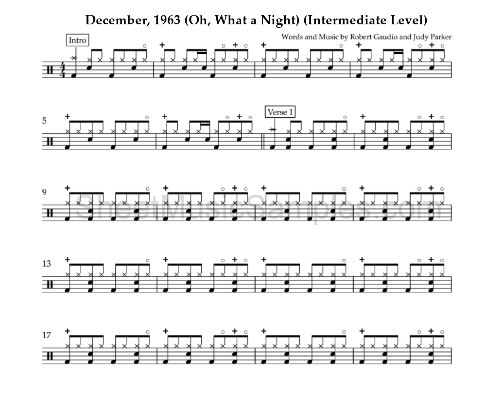 December, 1963 (Oh, What a Night) (Intermediate Level)