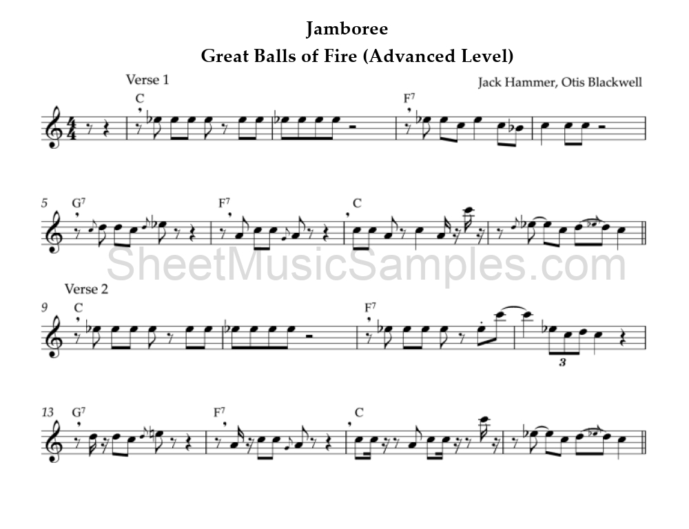 Jamboree - Great Balls of Fire (Advanced Level)