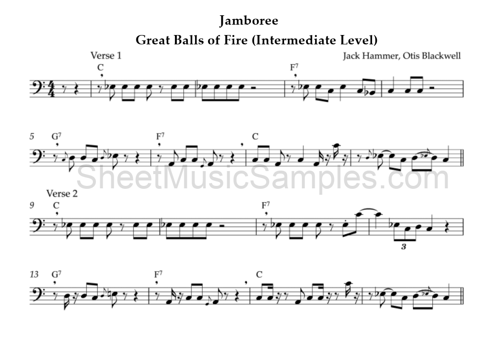 Jamboree - Great Balls of Fire (Intermediate Level)