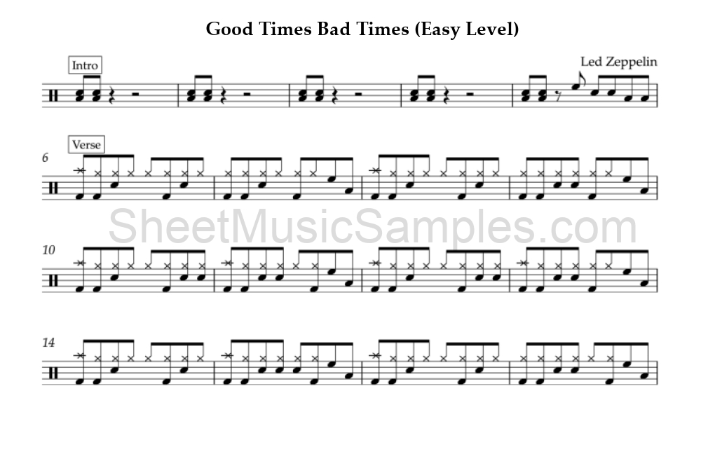 Good Times Bad Times (Easy Level)