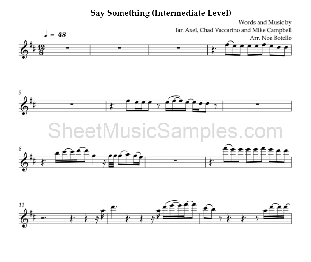 Say Something (Intermediate Level)