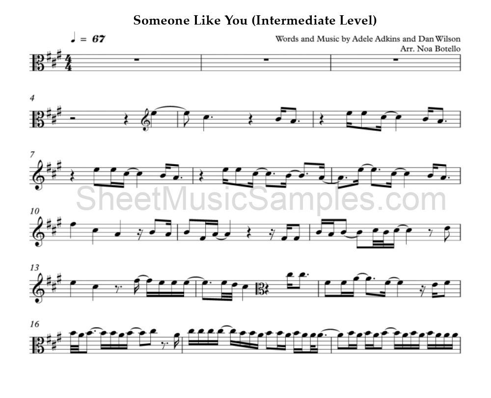 Someone Like You (Intermediate Level)