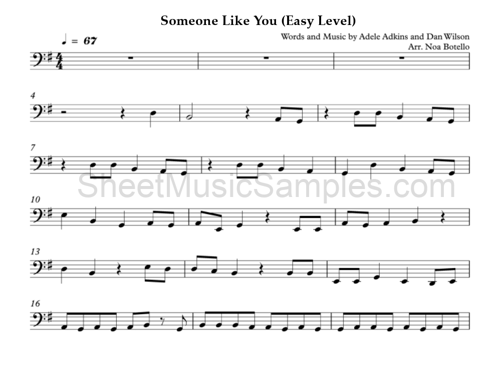 Someone Like You (Easy Level)