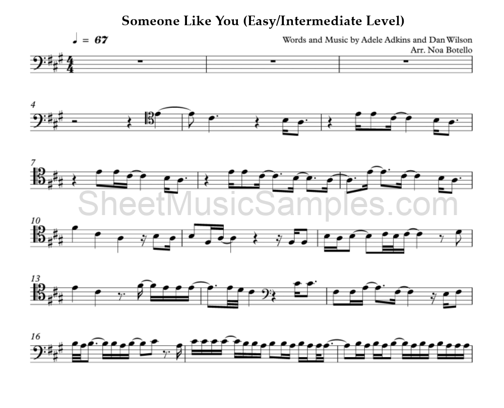 Someone Like You (Easy/Intermediate Level)