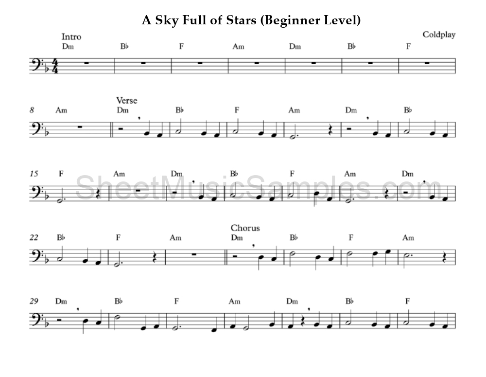 A Sky Full of Stars (Beginner Level)