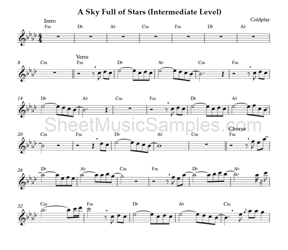 A Sky Full of Stars (Intermediate Level)