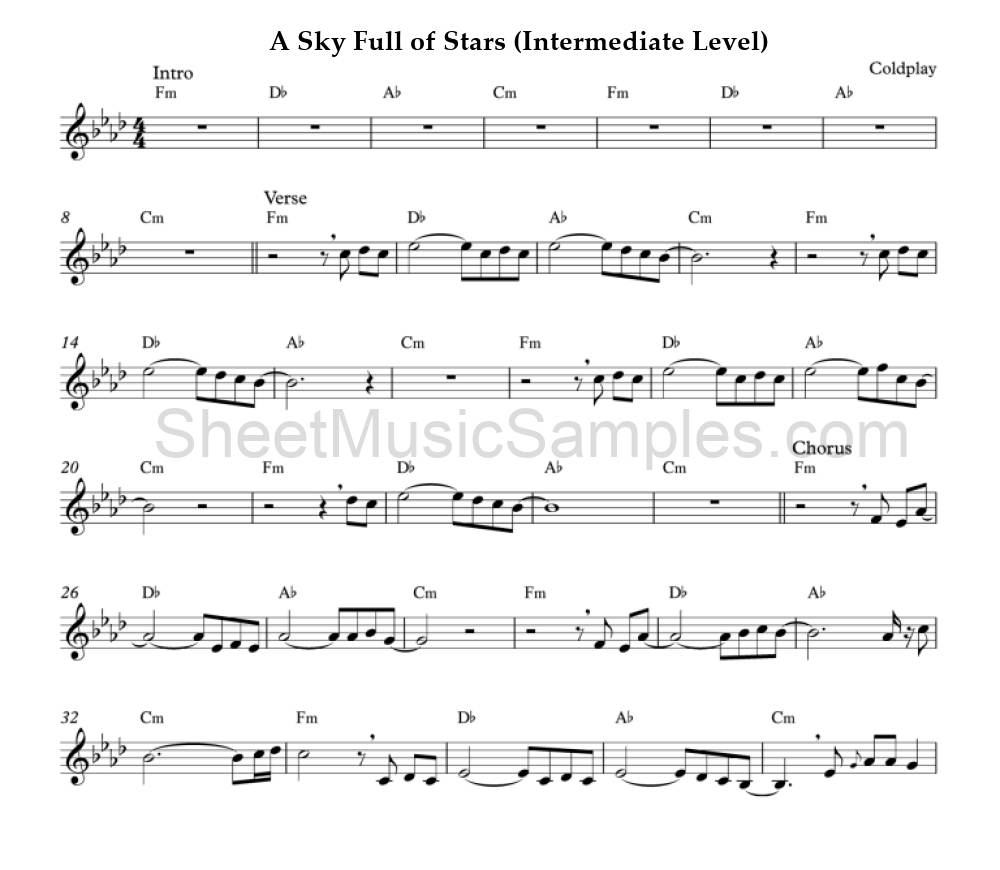 A Sky Full of Stars (Intermediate Level)