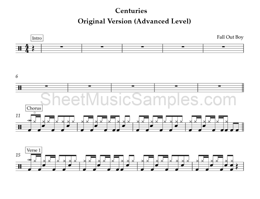 Centuries - Original Version (Advanced Level)