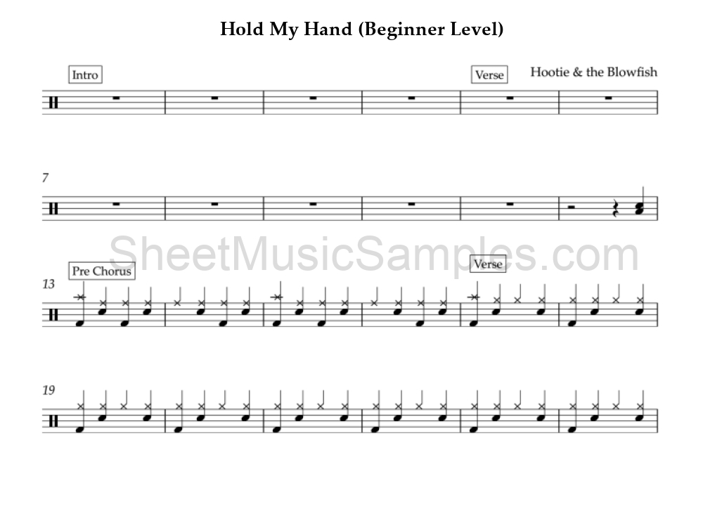 Hold My Hand (Beginner Level)