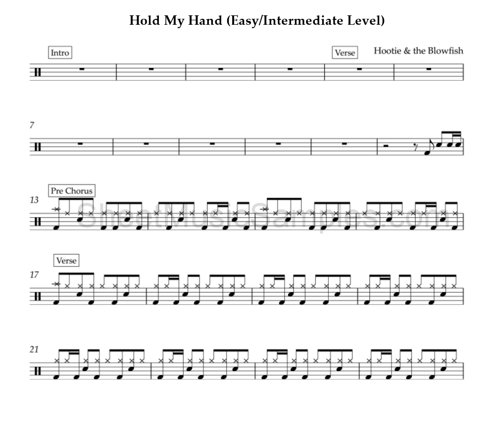 Hold My Hand (Easy/Intermediate Level)