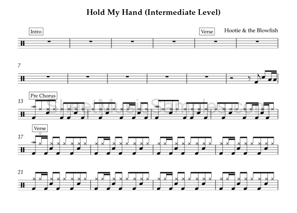 Hold My Hand (Intermediate Level)