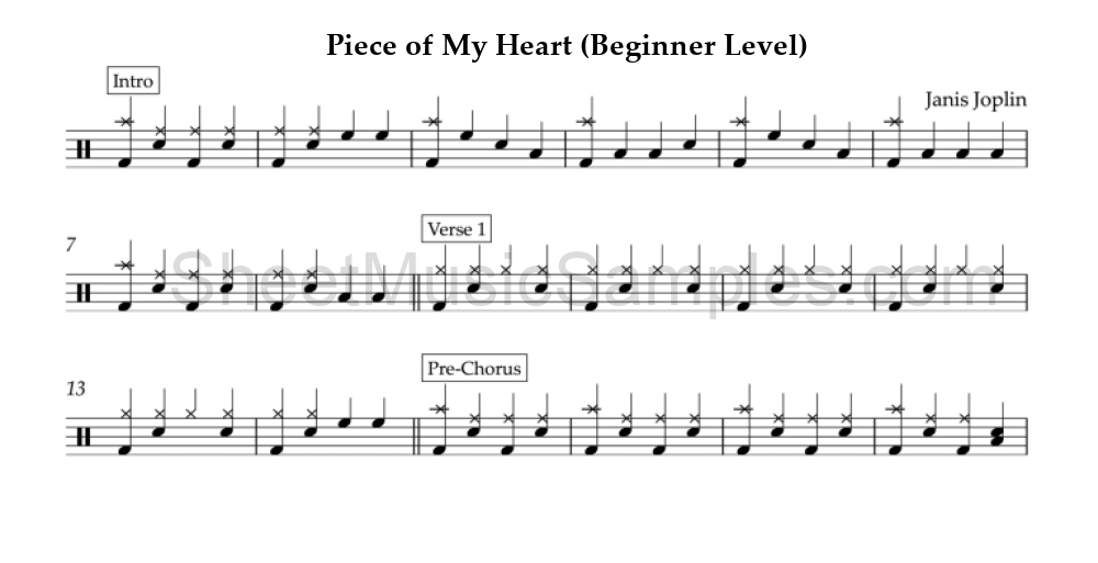 Piece of My Heart (Beginner Level)