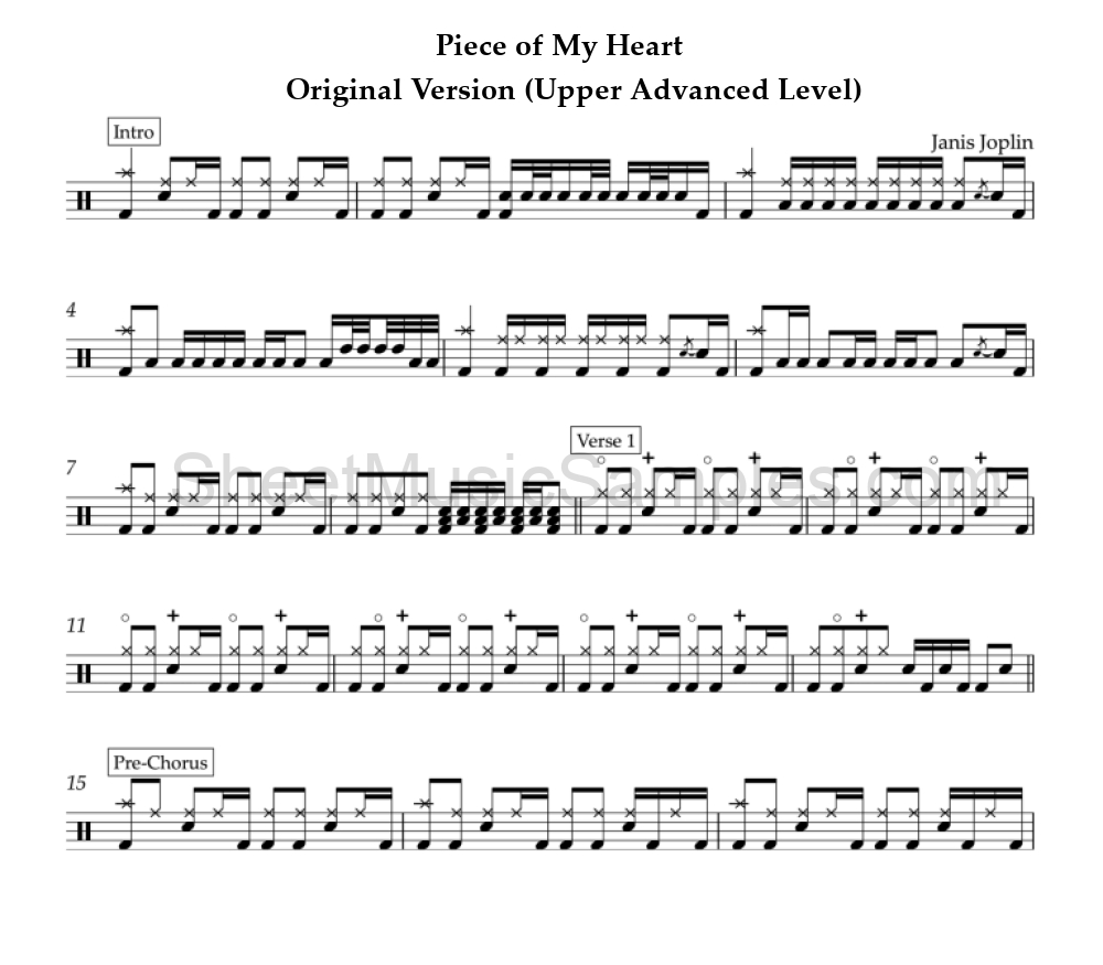 Piece of My Heart - Original Version (Upper Advanced Level)