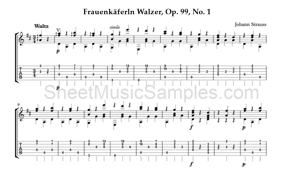 Frauenkäferln Walzer, Op. 99, No. 1