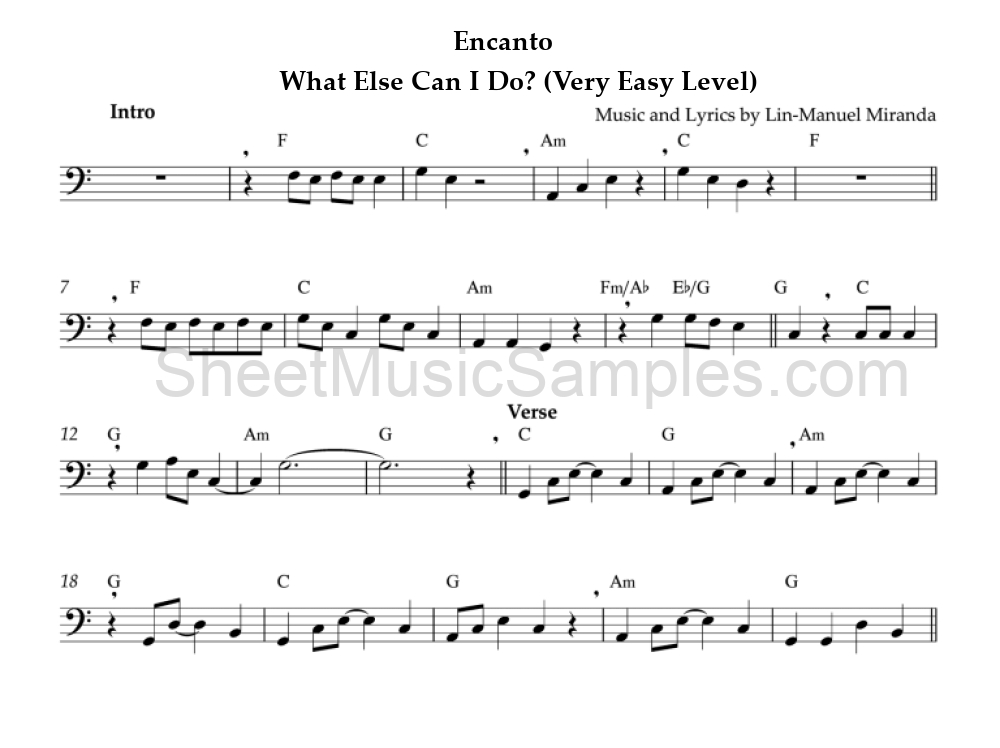 Encanto - What Else Can I Do? (Very Easy Level)