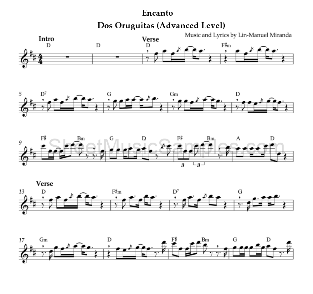 Encanto - Dos Oruguitas (Advanced Level)