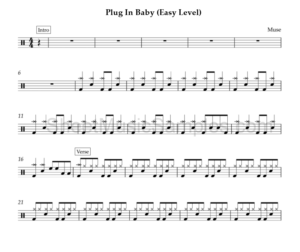 Plug In Baby (Easy Level)