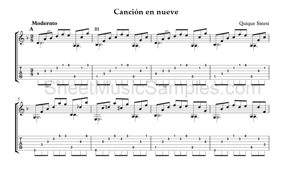 Canción en nueve