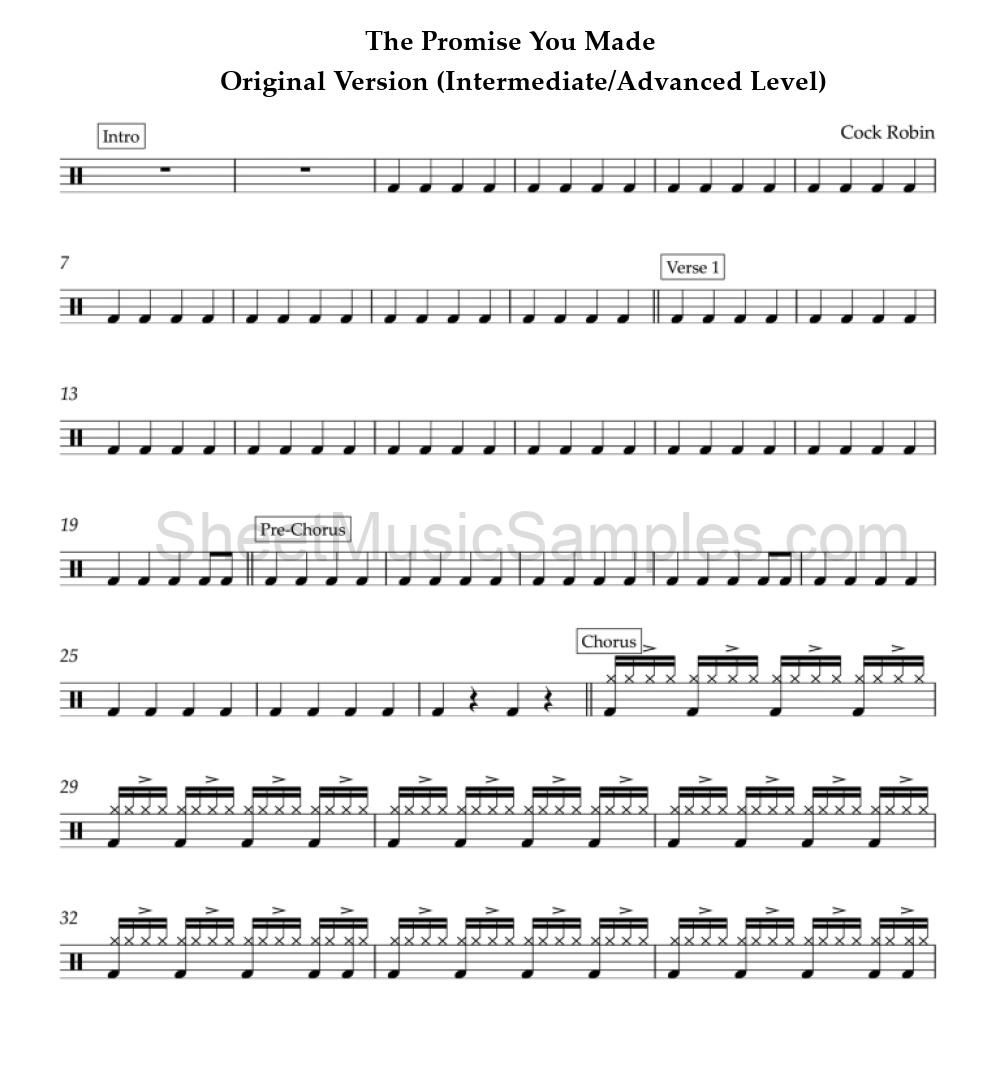 The Promise You Made - Original Version (Intermediate/Advanced Level)