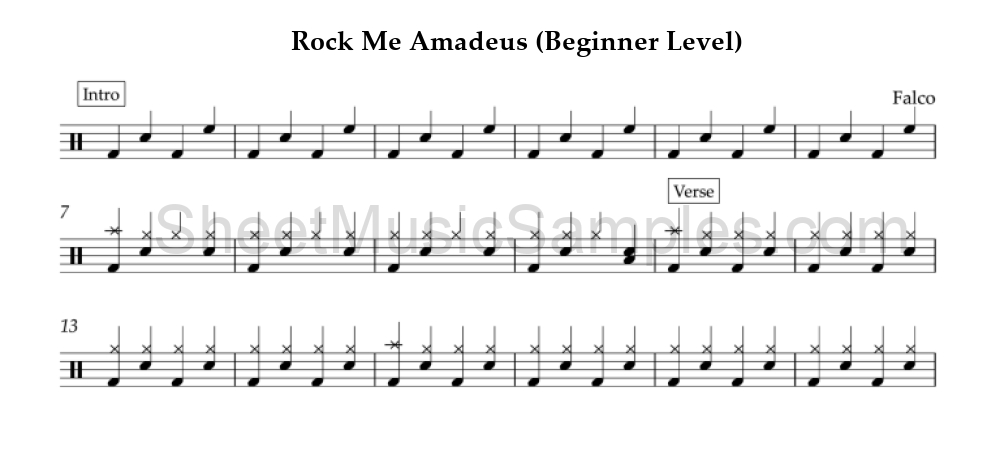 Rock Me Amadeus (Beginner Level)