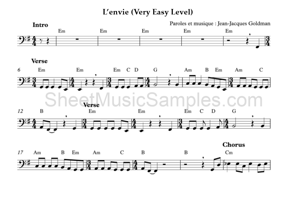 L’envie (Very Easy Level)