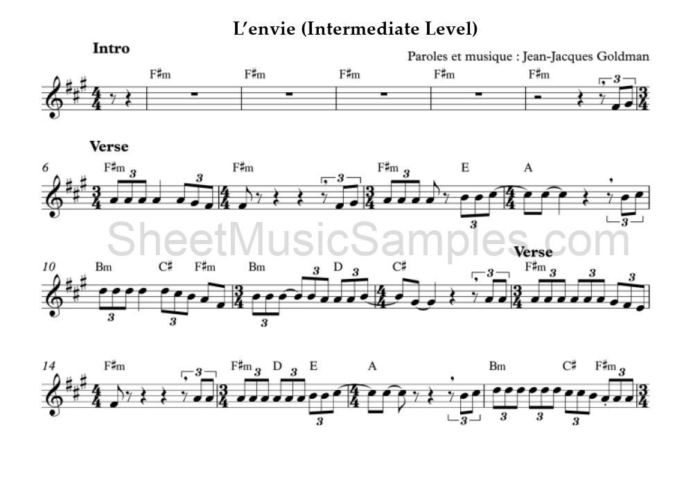 L’envie (Intermediate Level)