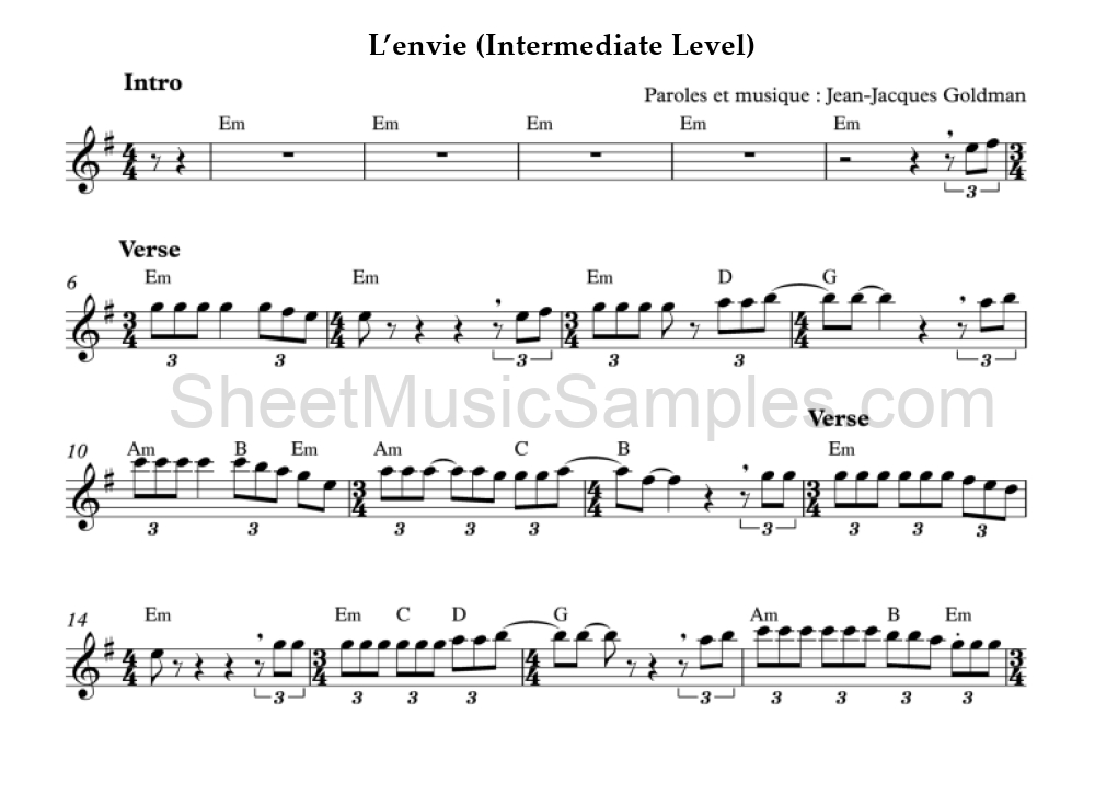 L’envie (Intermediate Level)