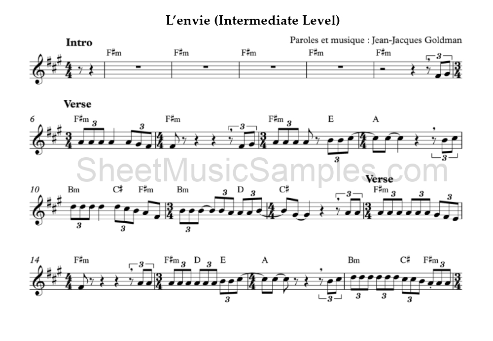 L’envie (Intermediate Level)