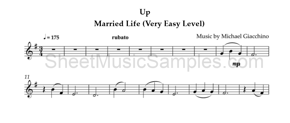 Up - Married Life (Very Easy Level)