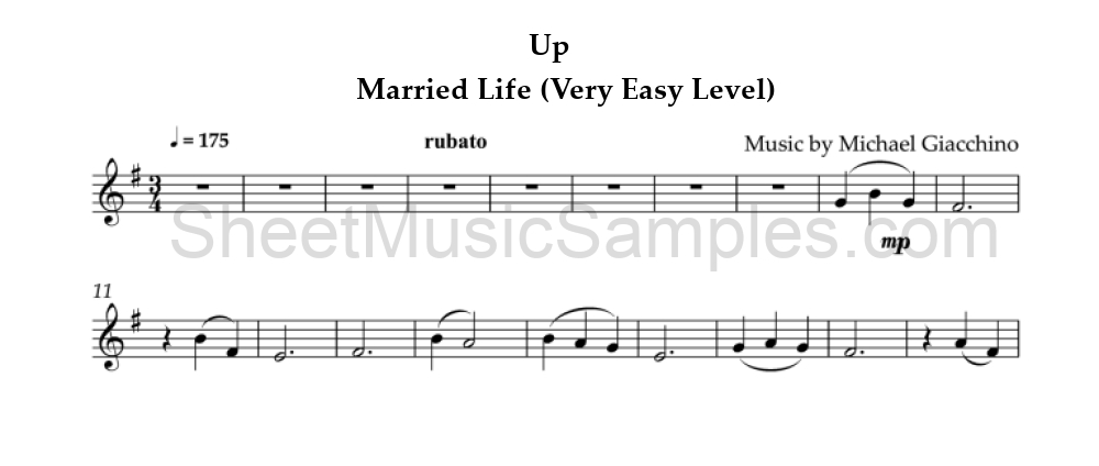 Up - Married Life (Very Easy Level)