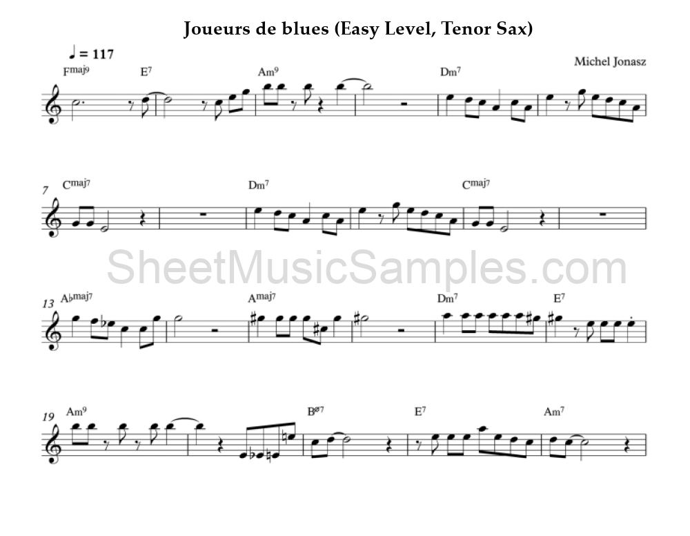 Joueurs de blues (Easy Level, Tenor Sax)