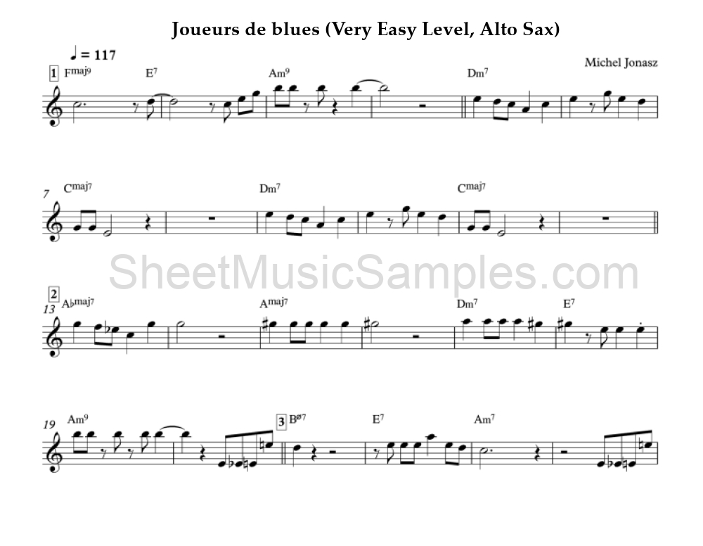 Joueurs de blues (Very Easy Level, Alto Sax)