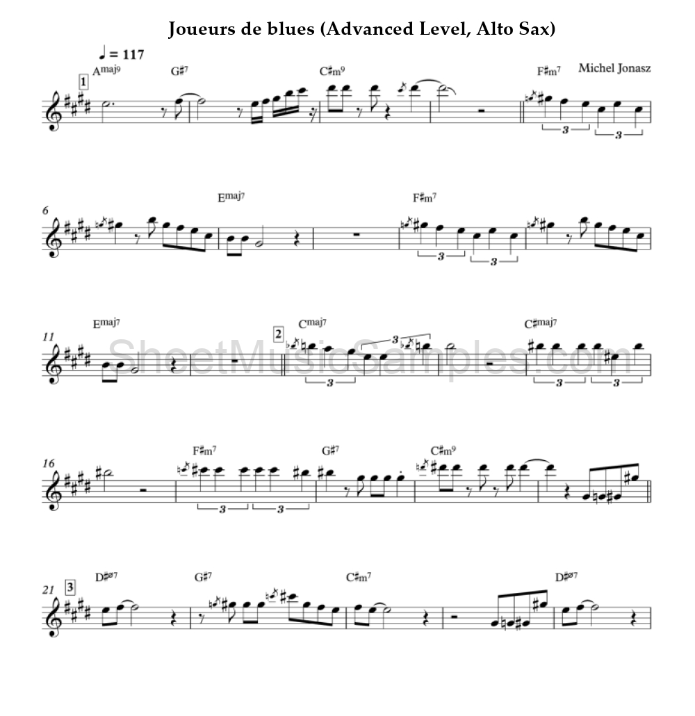 Joueurs de blues (Advanced Level, Alto Sax)