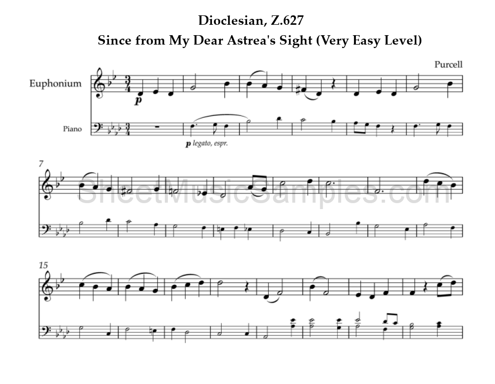 Dioclesian, Z.627 - Since from My Dear Astrea's Sight (Very Easy Level)