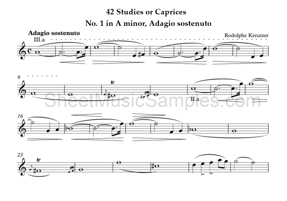 42 Studies or Caprices - No. 1 in A minor, Adagio sostenuto