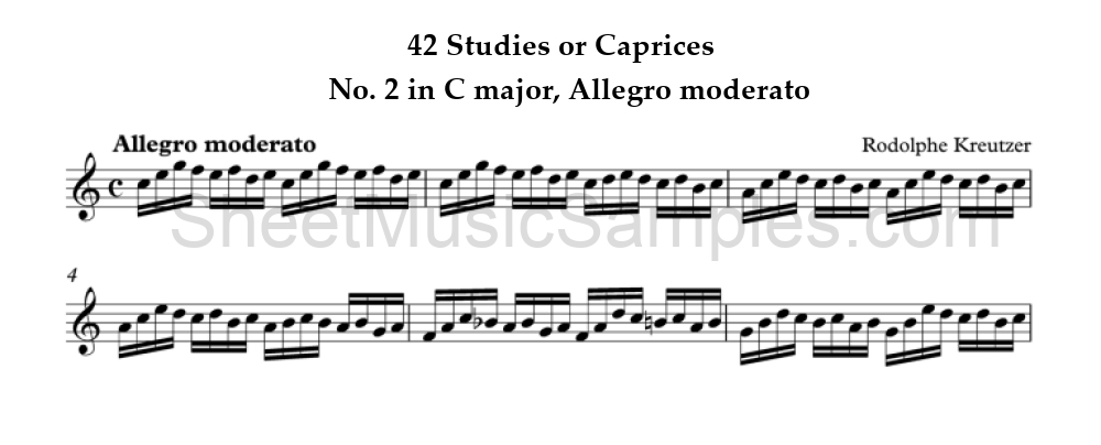 42 Studies or Caprices - No. 2 in C major, Allegro moderato