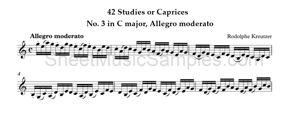 42 Studies or Caprices - No. 3 in C major, Allegro moderato