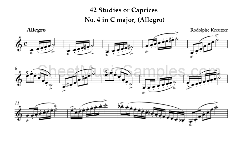 42 Studies or Caprices - No. 4 in C major, (Allegro)