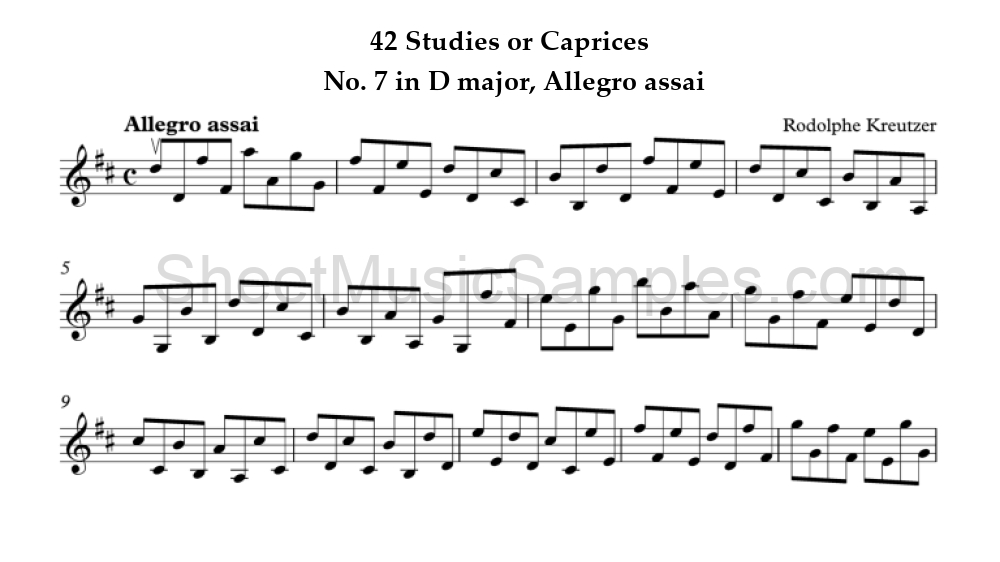 42 Studies or Caprices - No. 7 in D major, Allegro assai