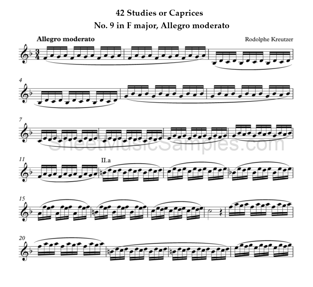 42 Studies or Caprices - No. 9 in F major, Allegro moderato