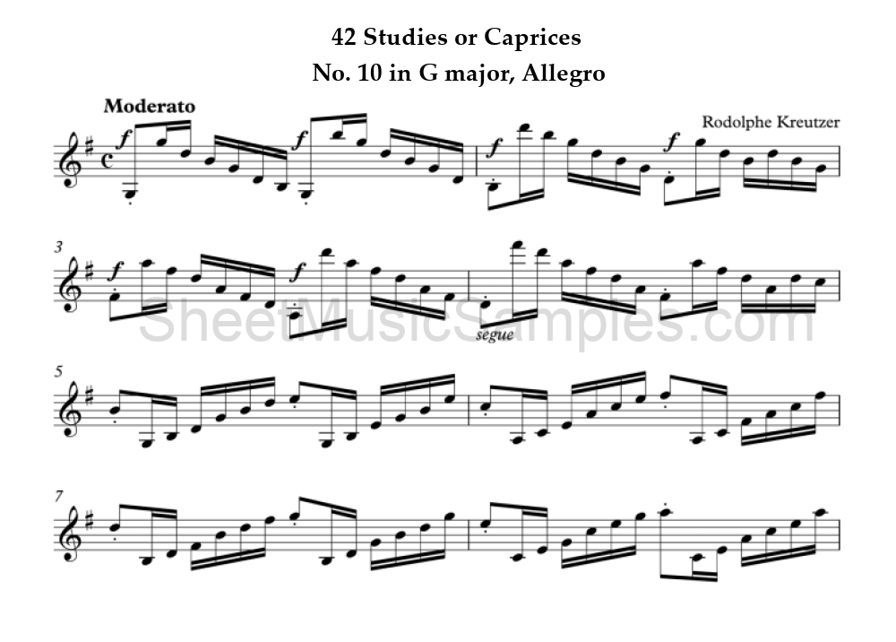 42 Studies or Caprices - No. 10 in G major, Allegro