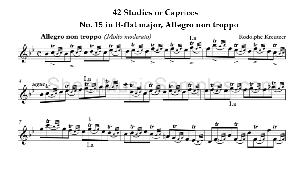 42 Studies or Caprices - No. 15 in B-flat major, Allegro non troppo