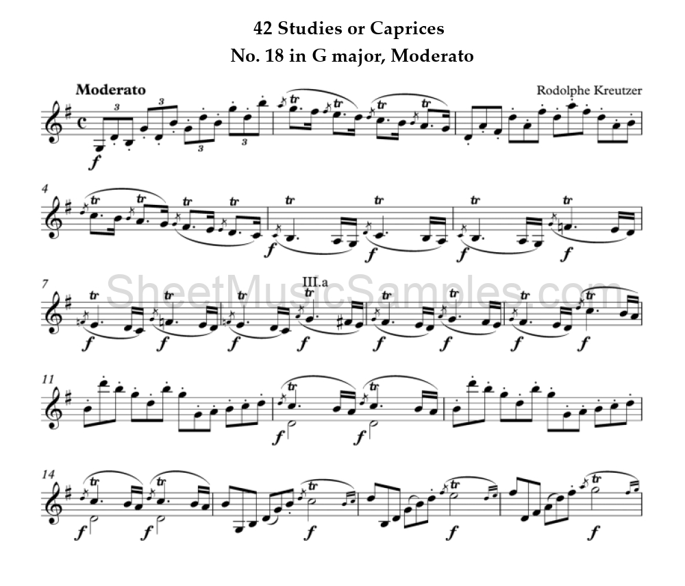 42 Studies or Caprices - No. 18 in G major, Moderato