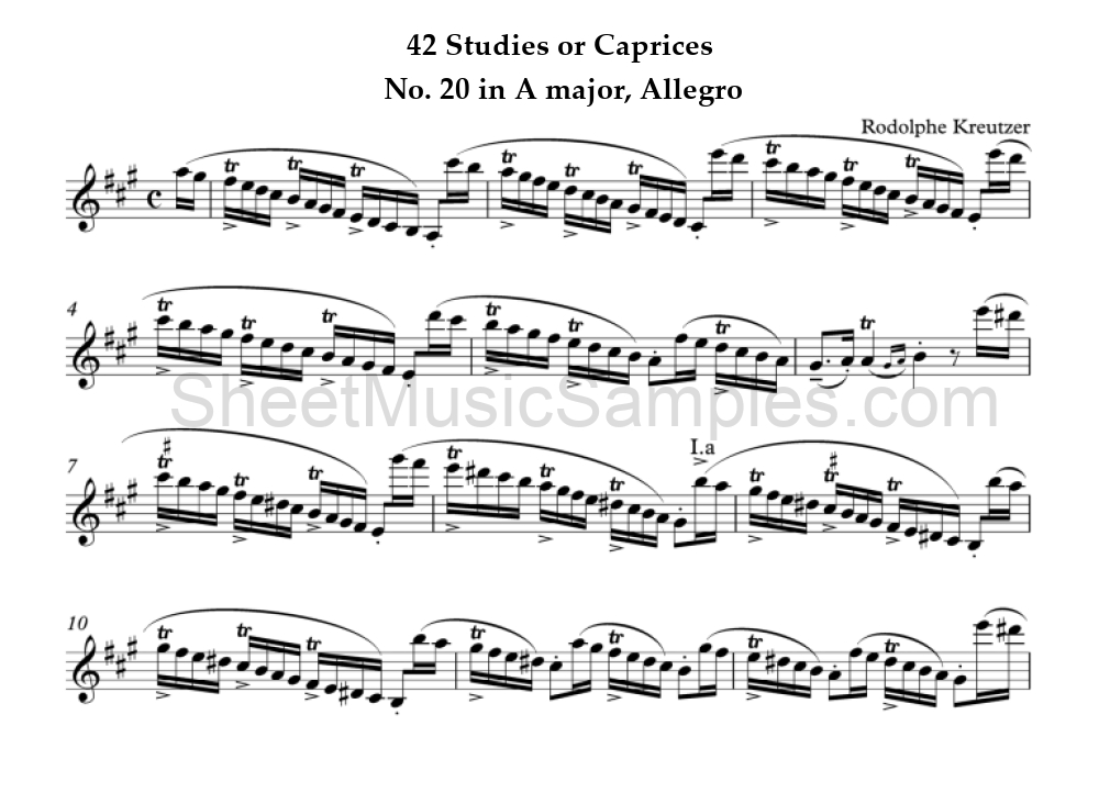 42 Studies or Caprices - No. 20 in A major, Allegro