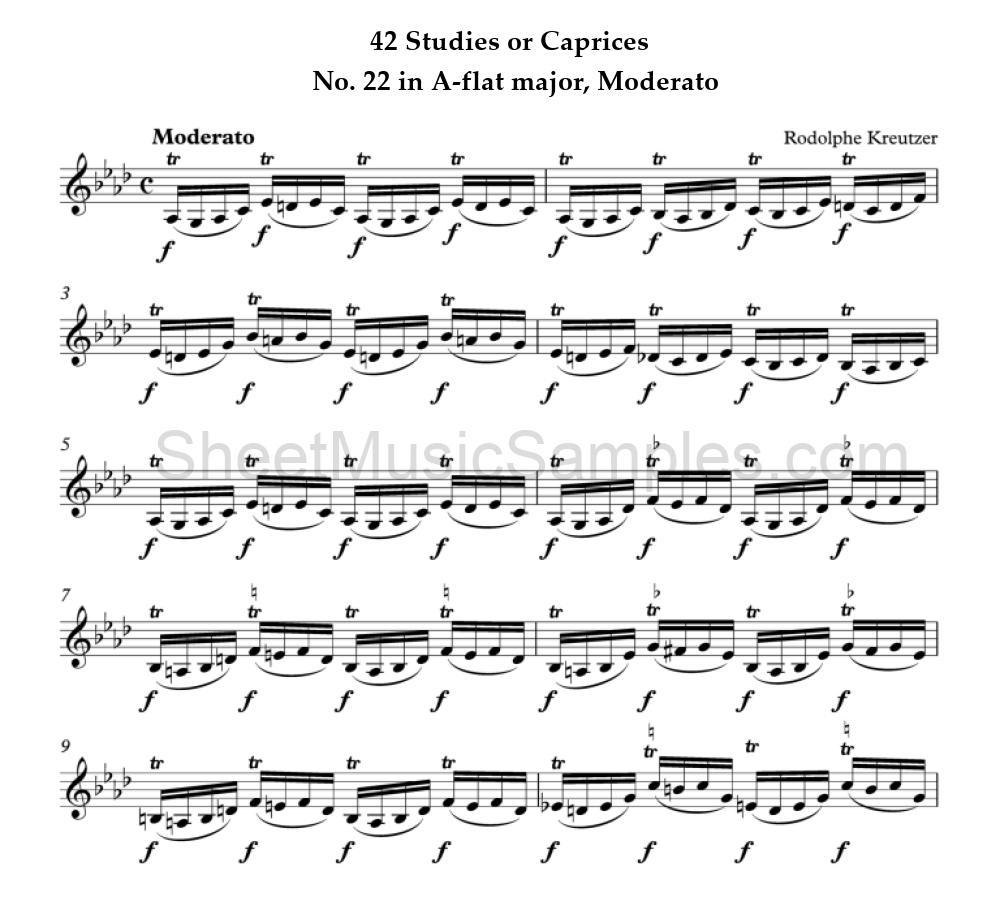 42 Studies or Caprices - No. 22 in A-flat major, Moderato