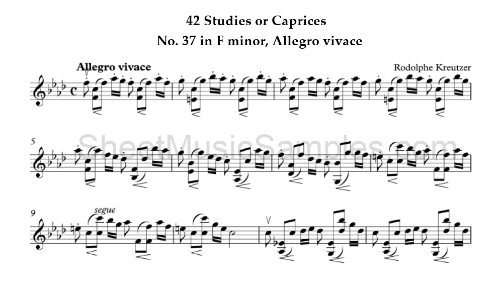 42 Studies or Caprices - No. 37 in F minor, Allegro vivace