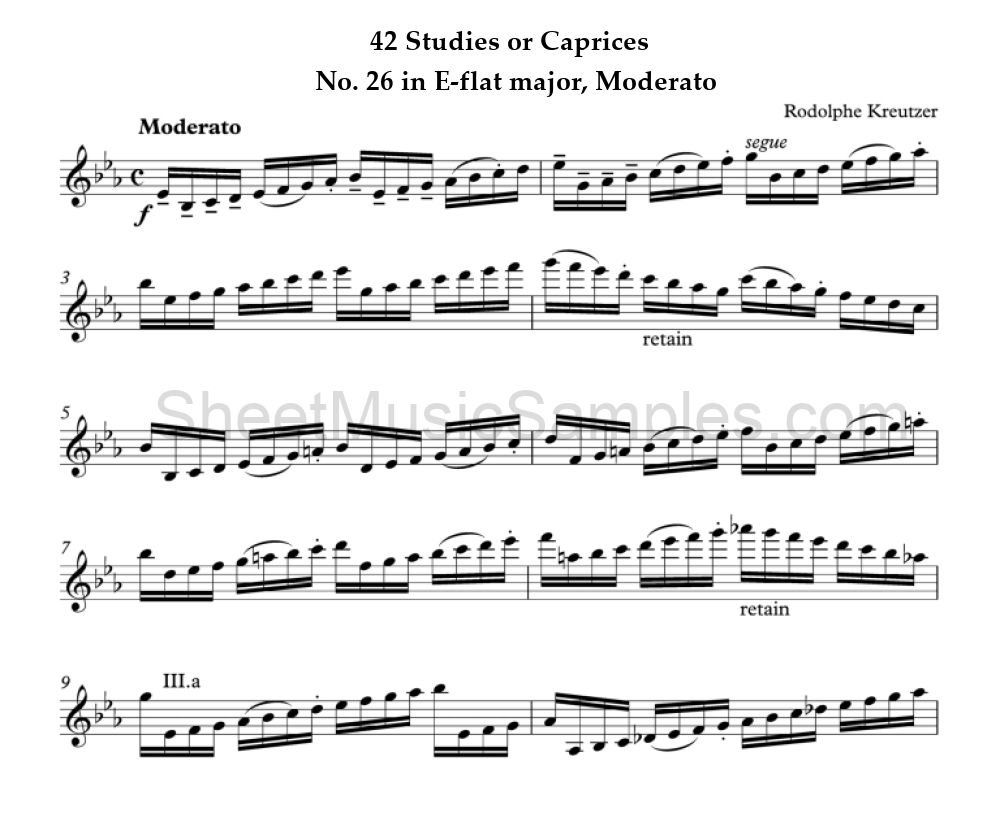 42 Studies or Caprices - No. 26 in E-flat major, Moderato